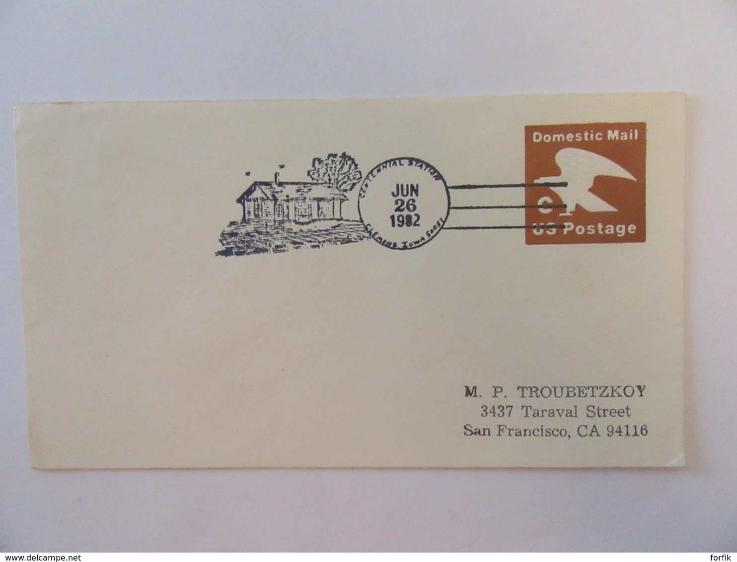 Etats-Unis / USA - 8 Entiers postaux dont belles oblitérations philatéliques (Log Jam Centennial) - Années 1980