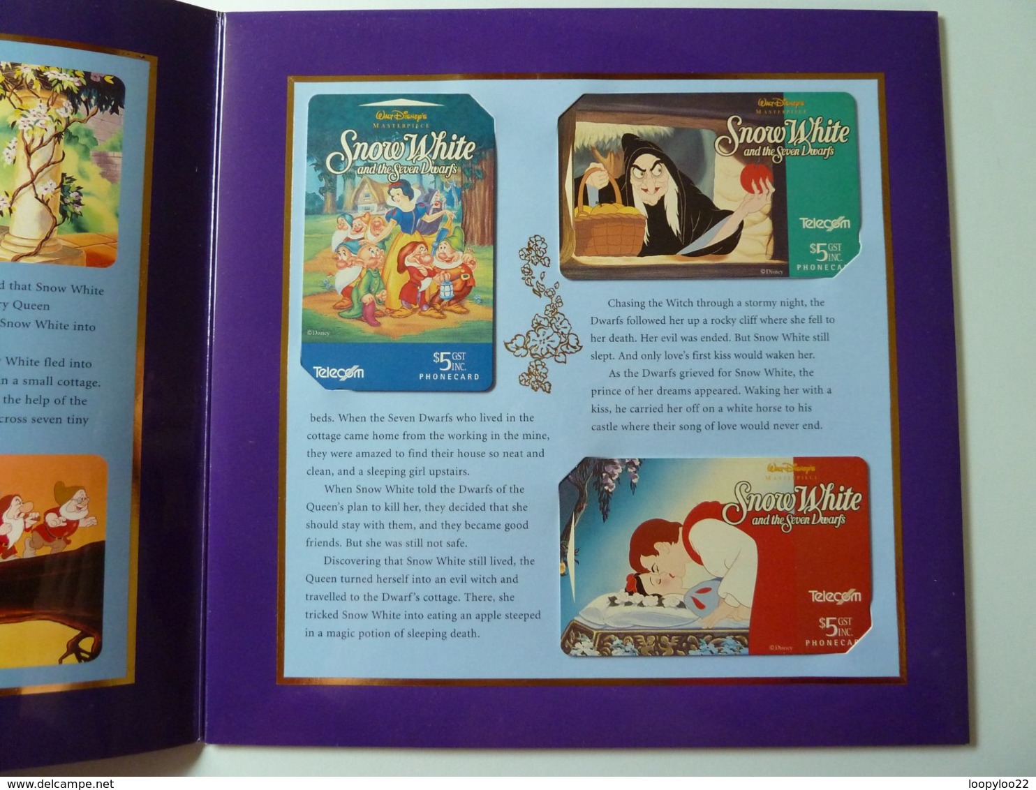 New Zealand - GPT - Set Of 3 - Snow White & The Seven Dwarfs - Limited Edition - Mint In Folder - New Zealand