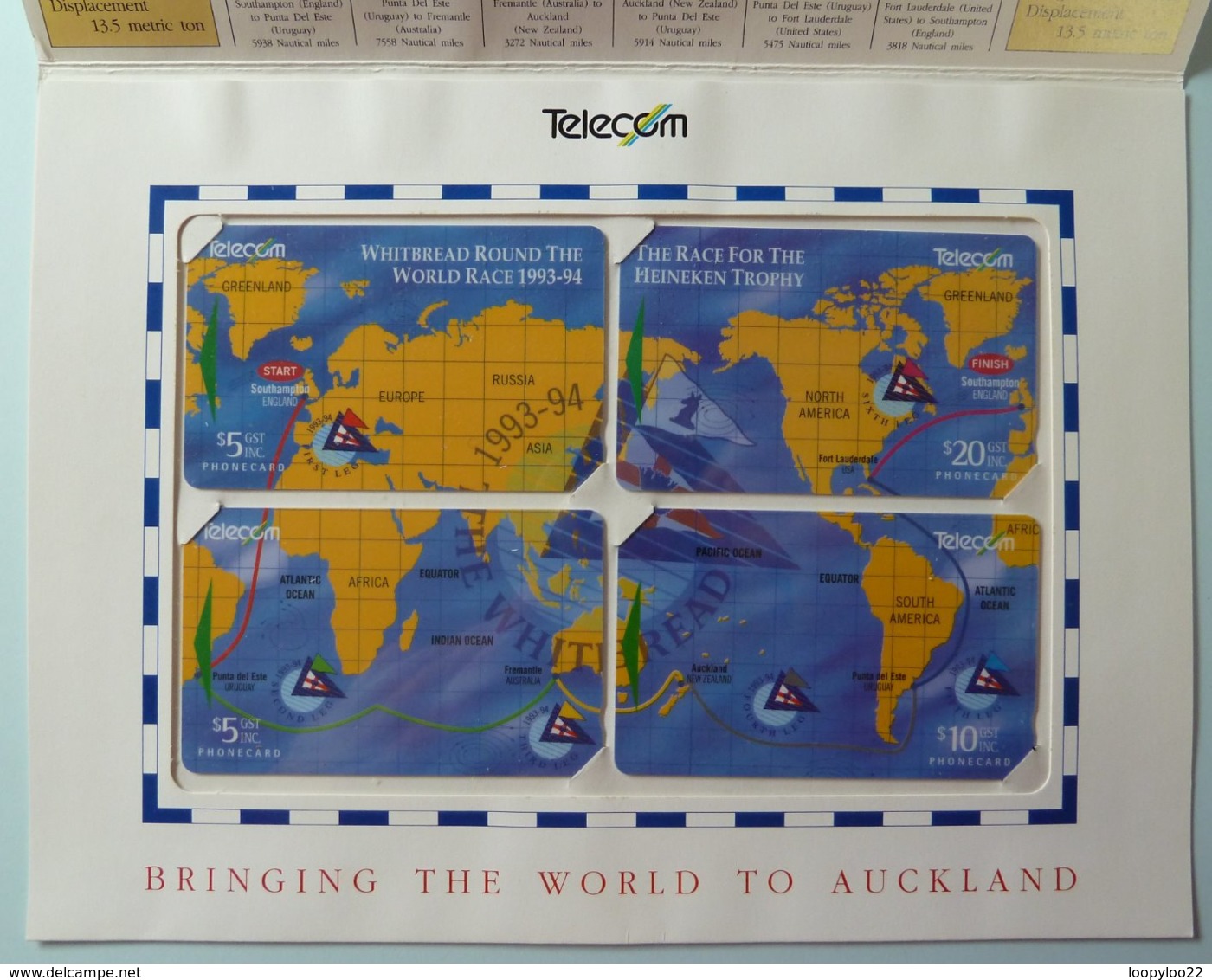 NEW ZEALAND - Whitbread Round The World Race 1993-94 - Puzzle - Set Of 4 - GPT - Mint Sealed In Folder - New Zealand