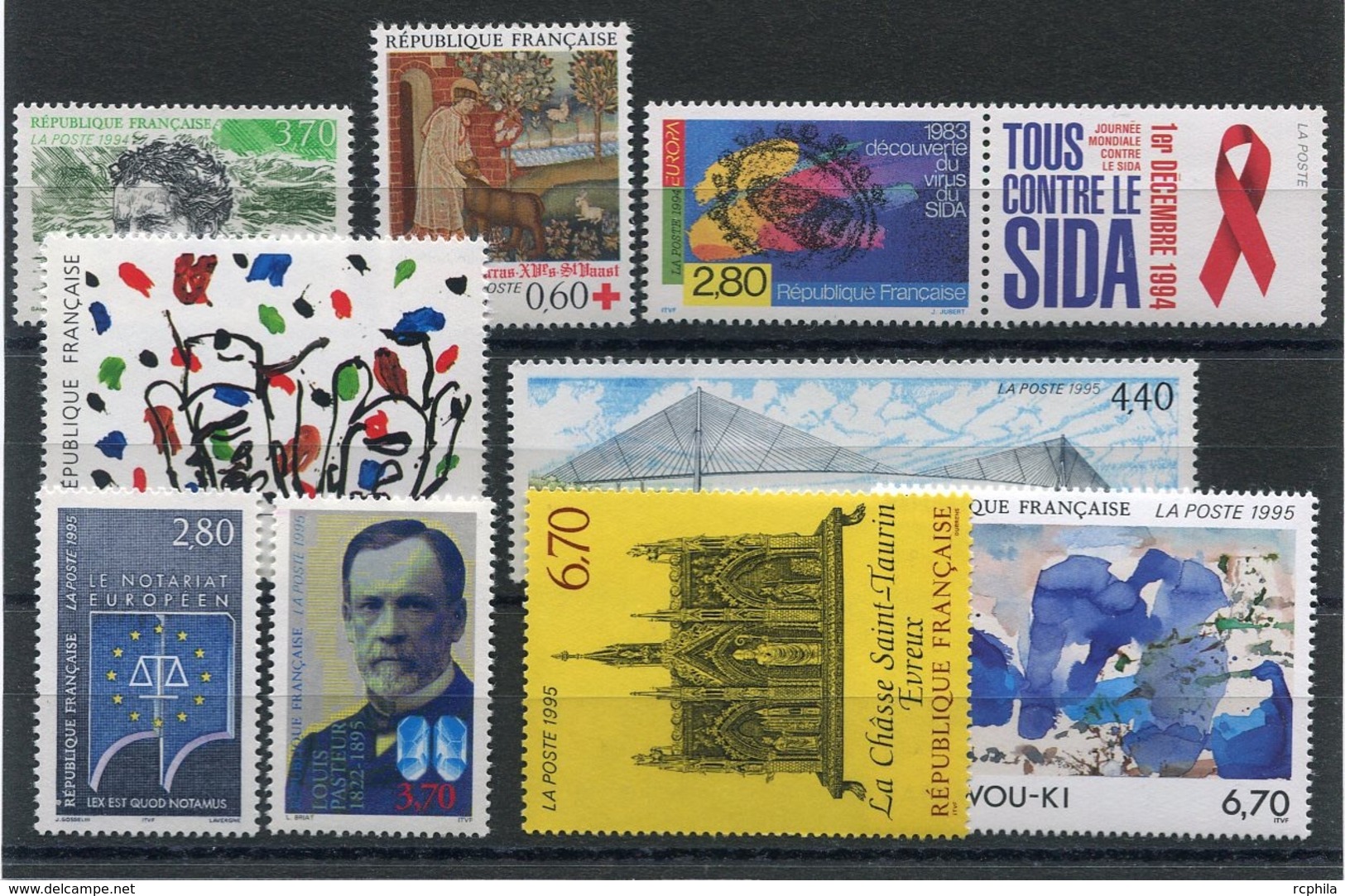 RC 13543 FRANCE 1994 LOT DE TIMBRES A LA FACIALE NEUFS ** - Ungebraucht