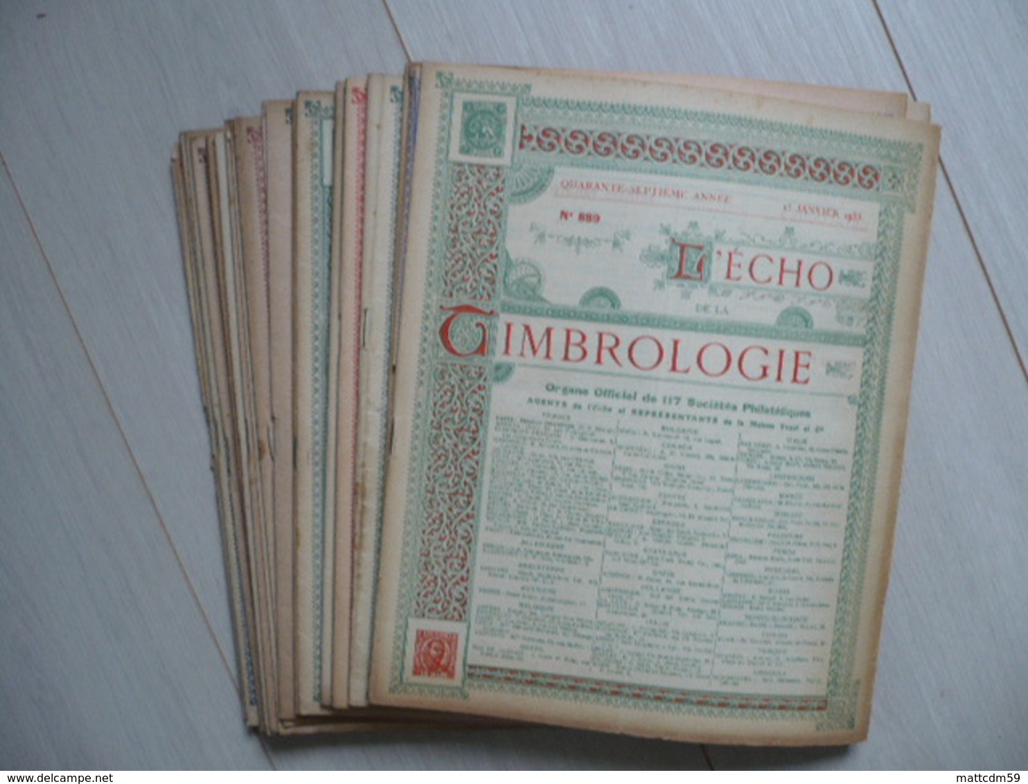 Echo De La Timbrologie Année 1933 Complète - Français (jusque 1940)