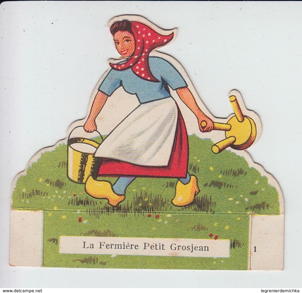 Découpi Image VACHE SERIEUSE PETIT GROSJEAN - N°1 "La Fermière Petit Grosjean" - Autres & Non Classés