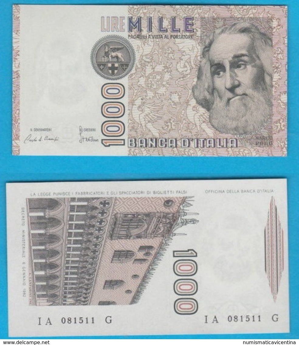 1000 Lire 1982 Marco Polo Repubblica Italiana - 1000 Lire