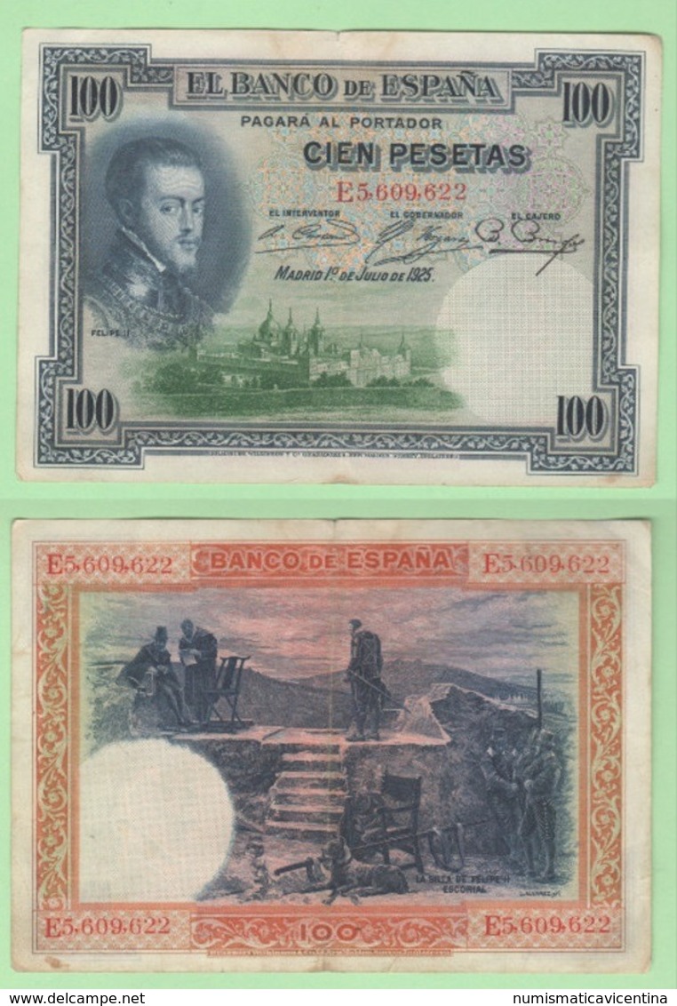 100 Pesetas 1925 Spagna España Spain - 100 Pesetas