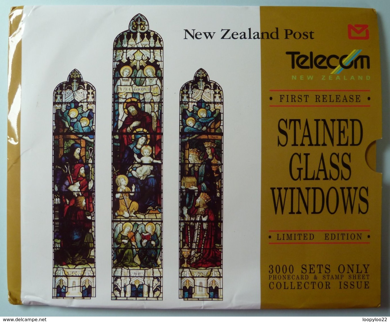 New Zealand - GPT - Stained Glass Windows - Phonecard & Stamp - Limited Edition 3000ex & Certificate - Mint In Folder - Nueva Zelanda