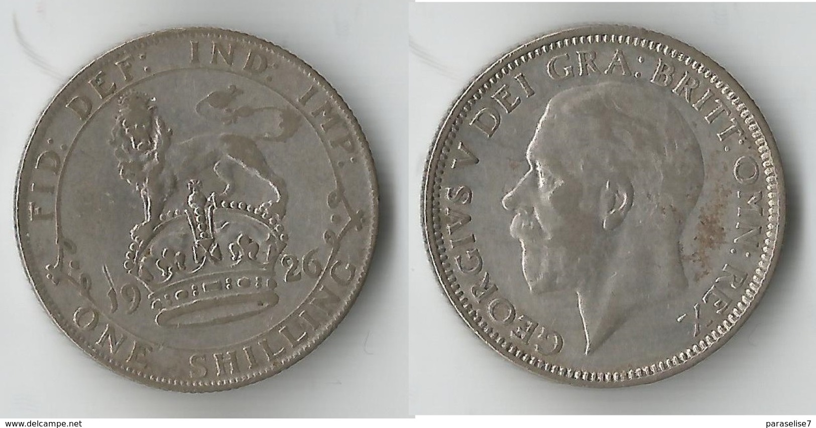 GRANDE BRETAGNE  1 SHILLING  1926    ARGENT - I. 1 Shilling