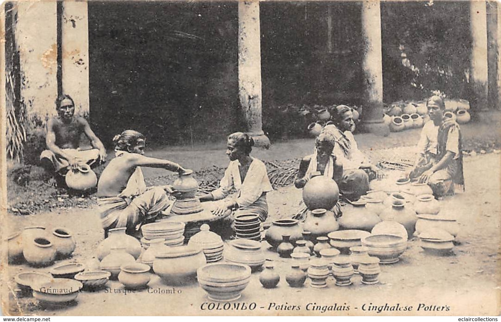 Thème. Poterie.Céramique.Faiencerïe.Briquetterie   Sri Lanka Colombo Potiers Cingalais (Voir Scan) - Industry