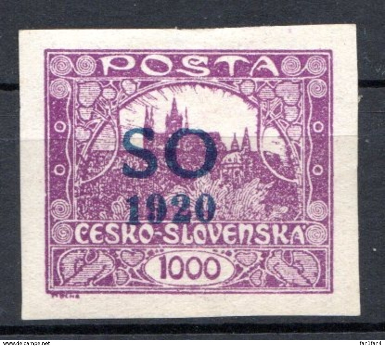 POLOGNE (SILESIE ORIENTALE) - 1920 -  N° 18 - 1000 H. Lilas - (Timbre De Tchécoslovaquie) - Slesia