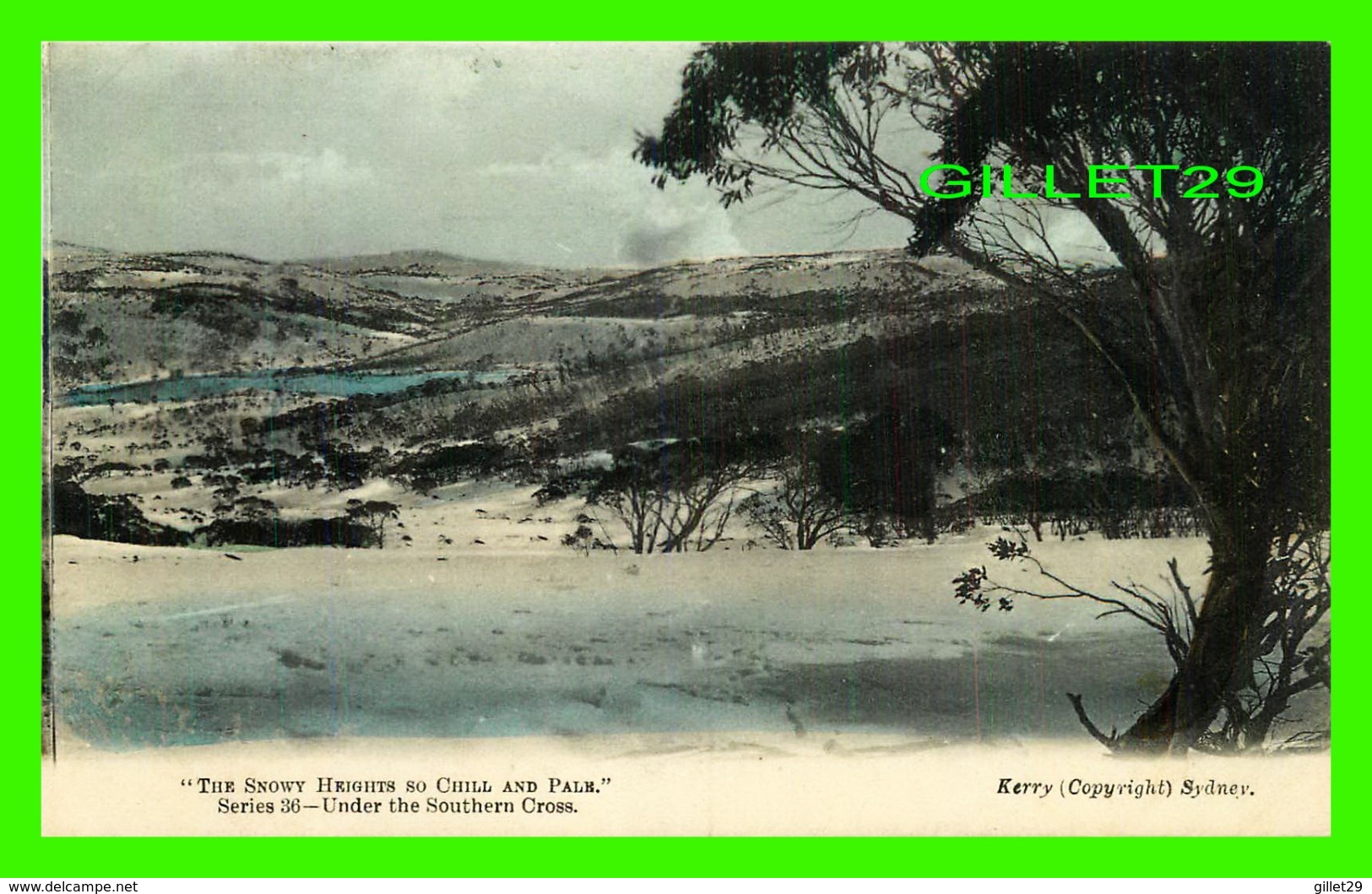SYDNEY, AUSTRALIE - THE SNOWY HEIGHTS SO CHILL AND PALE - SERIES 36, UNDER THE SOUTHERN CROSS - KERRY - - Sydney