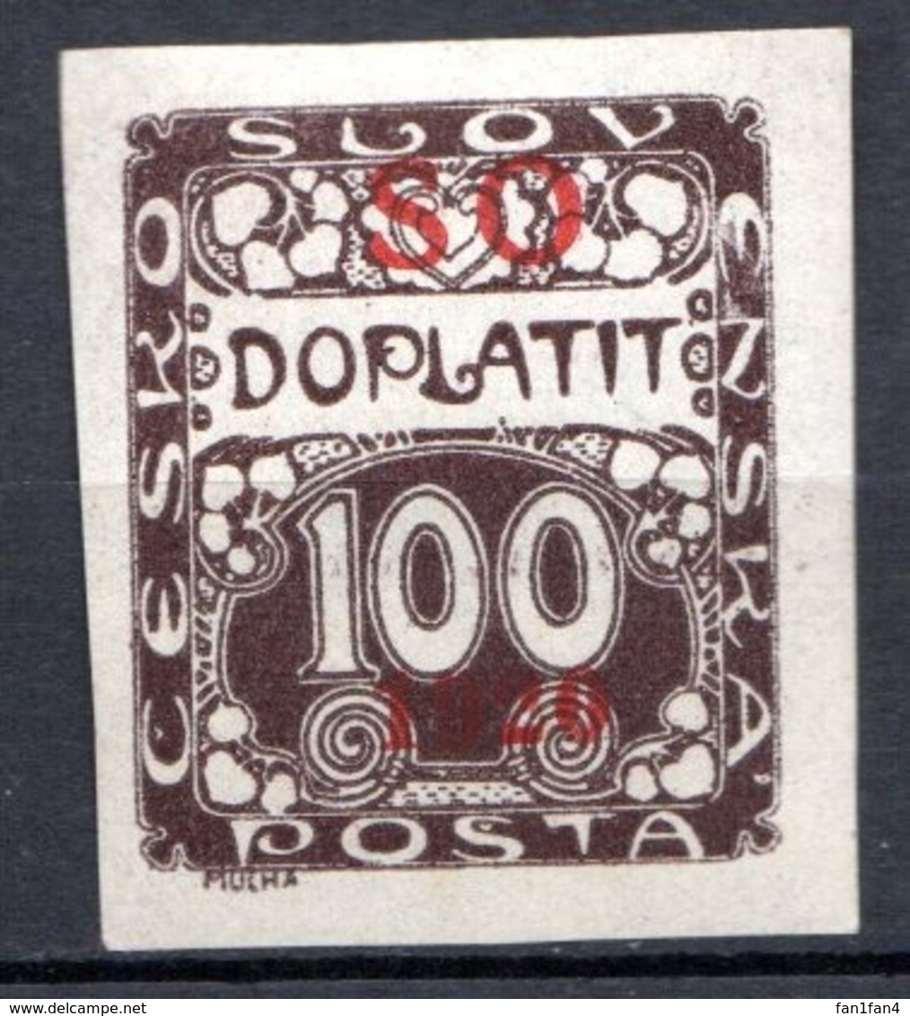 POLOGNE (SILESIE ORIENTALE) - 1920 -  Taxe - N° 9 - 100 H. Brun Foncé - (Timbre De Tchécoslovaquie) - Schlesien