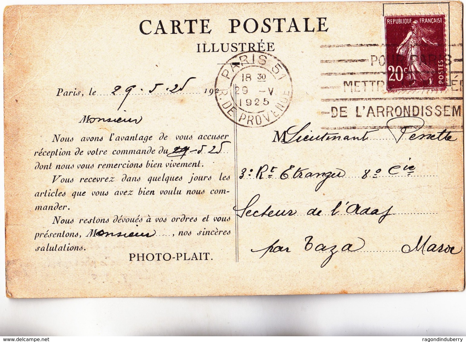 CPA - 75 - PARIS-OPERA (9ème) - PHOTO-PLAIT Rue Lafayette Appareils Photo, Cinématographie, Optique, T.S.F. - Voy 1925 - Fotografía