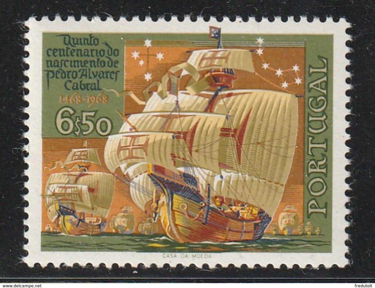 PORTUGAL - N°1050 ** (1969) La Flotte De Cabral - Nuevos