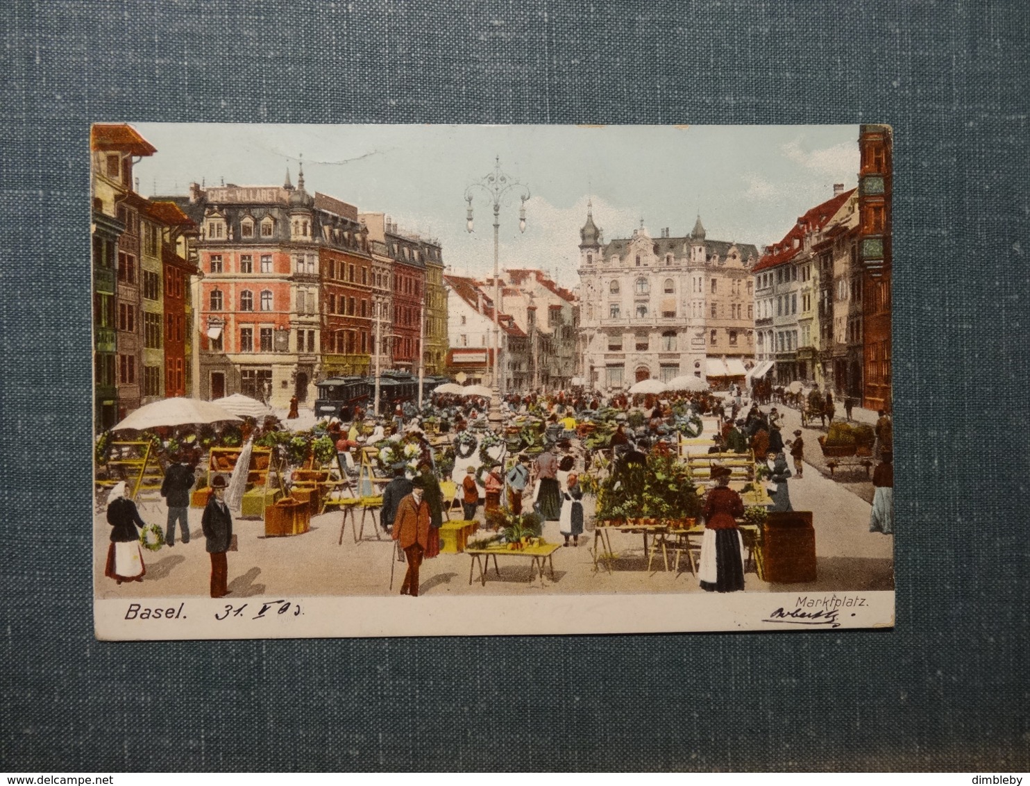 Basel Marktplatz Litho  1903/ (6069) - Basel