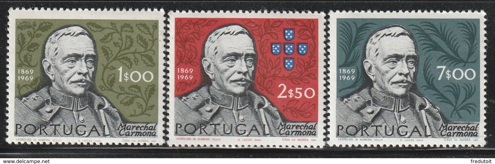 PORTUGAL - N°1080/2 ** (1970) Maréchal Carmona - Ungebraucht