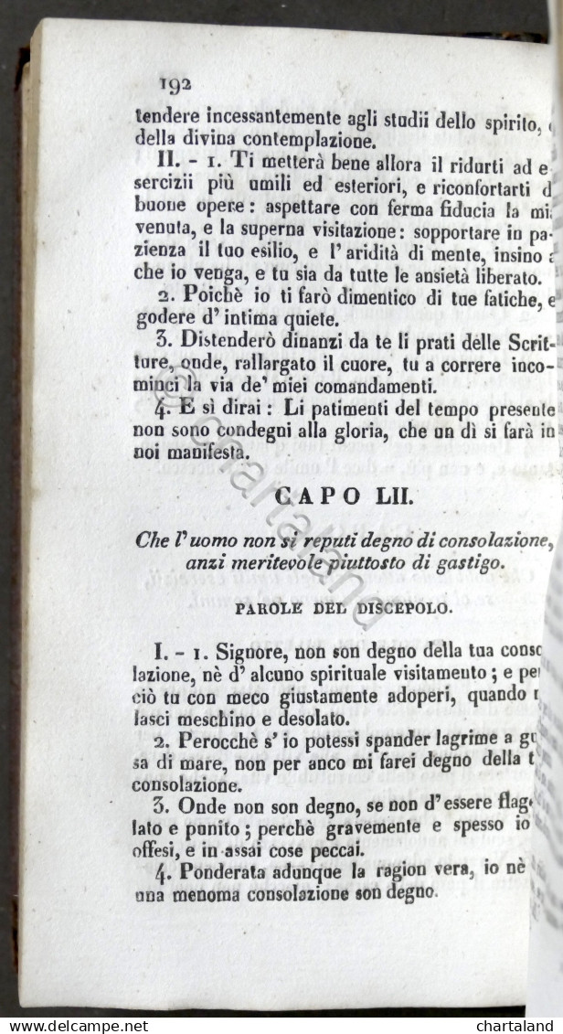 Giovanni Gersen - Della Imitazione Di Cristo - Libri Quattro - Ed. 1850 - Non Classificati