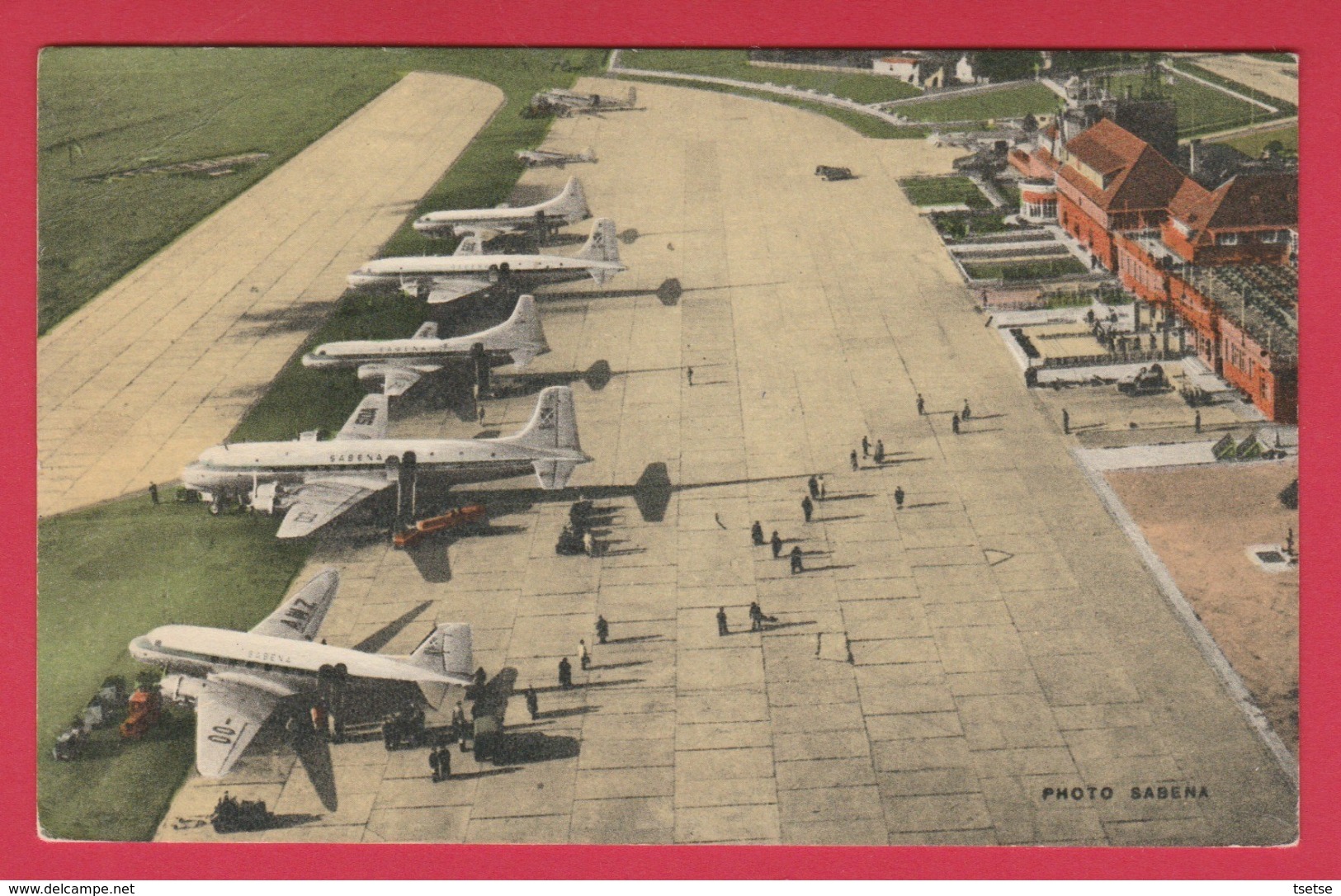 Melsbroek - Algemeen Gezicht Op Het Verkeersplatform -1955  ... Avions Et Photo SABENA ( Verso Zien ) - Aérodromes