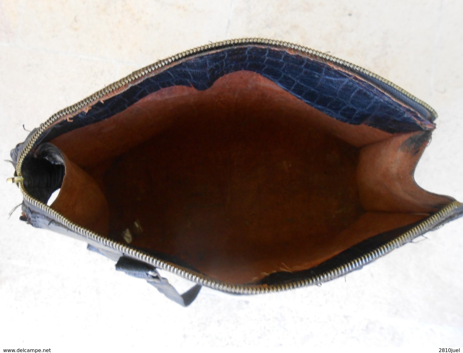 Petit Sac à Main Ancien En Cuir - Bourses Et Sacs