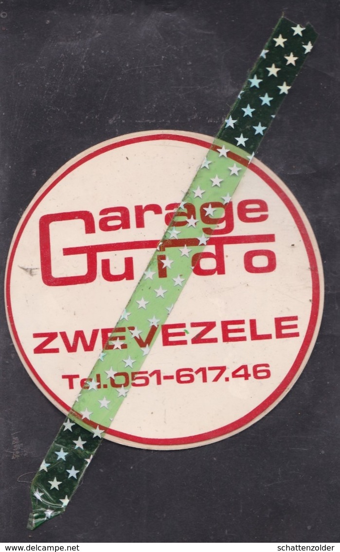 Zelfklever, Auto-collant, Sticker Garage Guido, Zwevezele - Autocollants