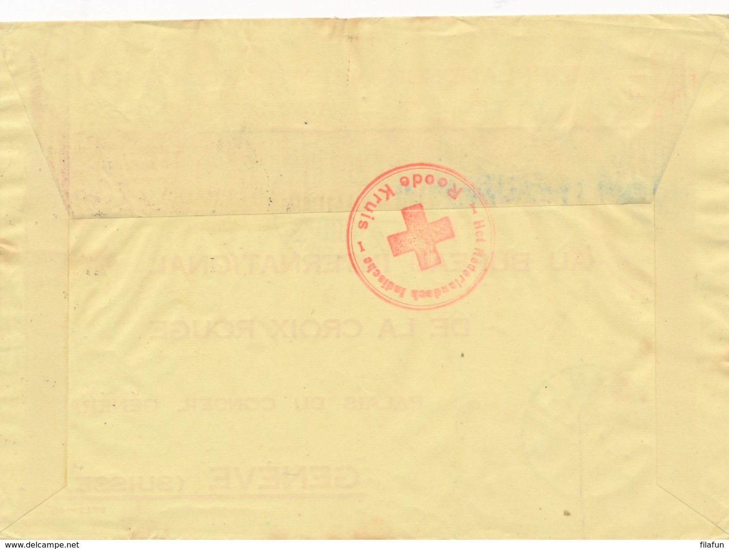 Nederlands Indië - 1941 - Censored Red Cross POW Cover Van CDT-INTERN.KAMP KOETATJANE Naar Geneve / Schweiz - Nederlands-Indië