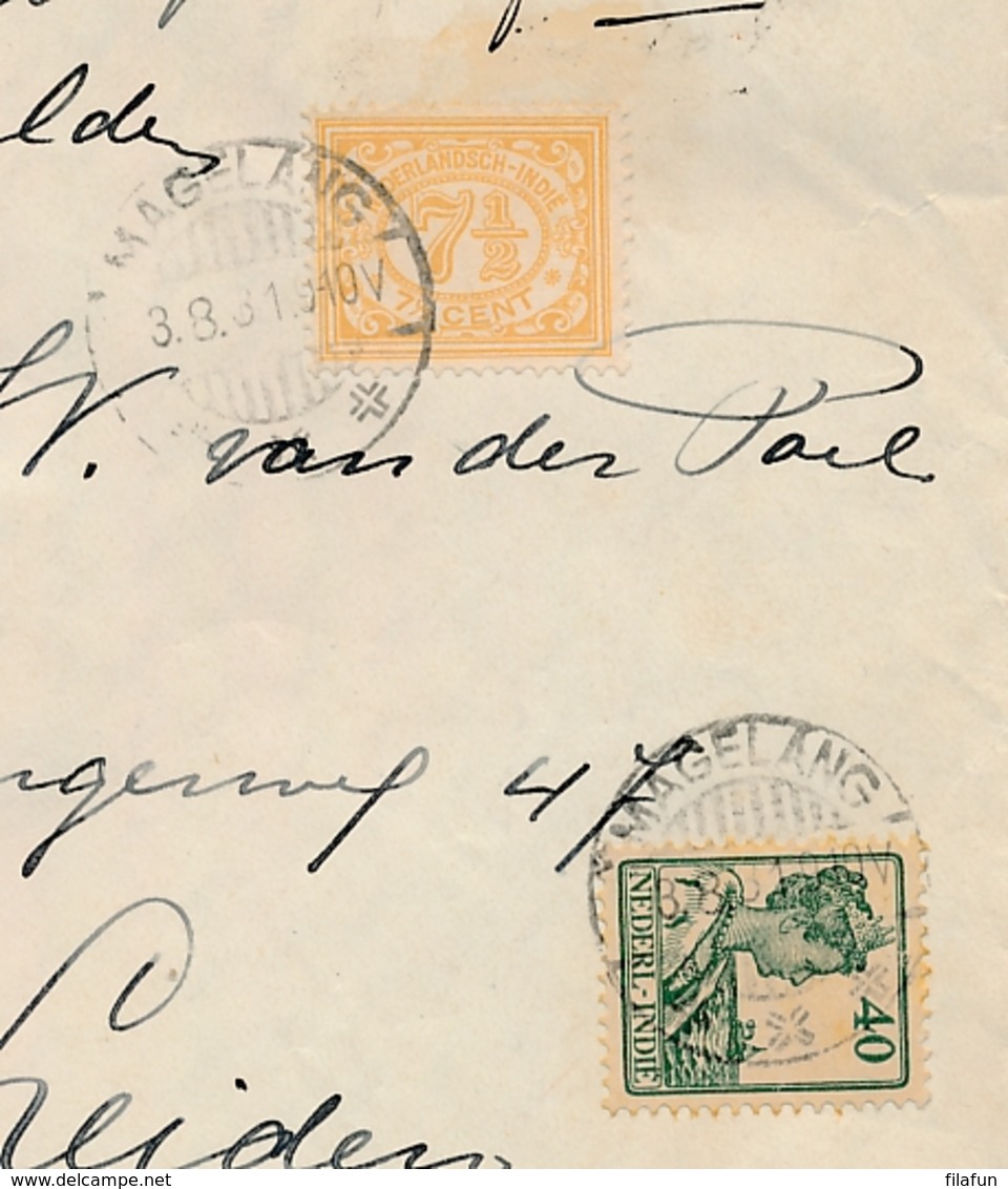 Nederlands Indië - 1931 - 47,5 Cent Frankering Op R-Valeur Déclarée Cover Van Magelang Naar Leiden / Nederland - Nederlands-Indië