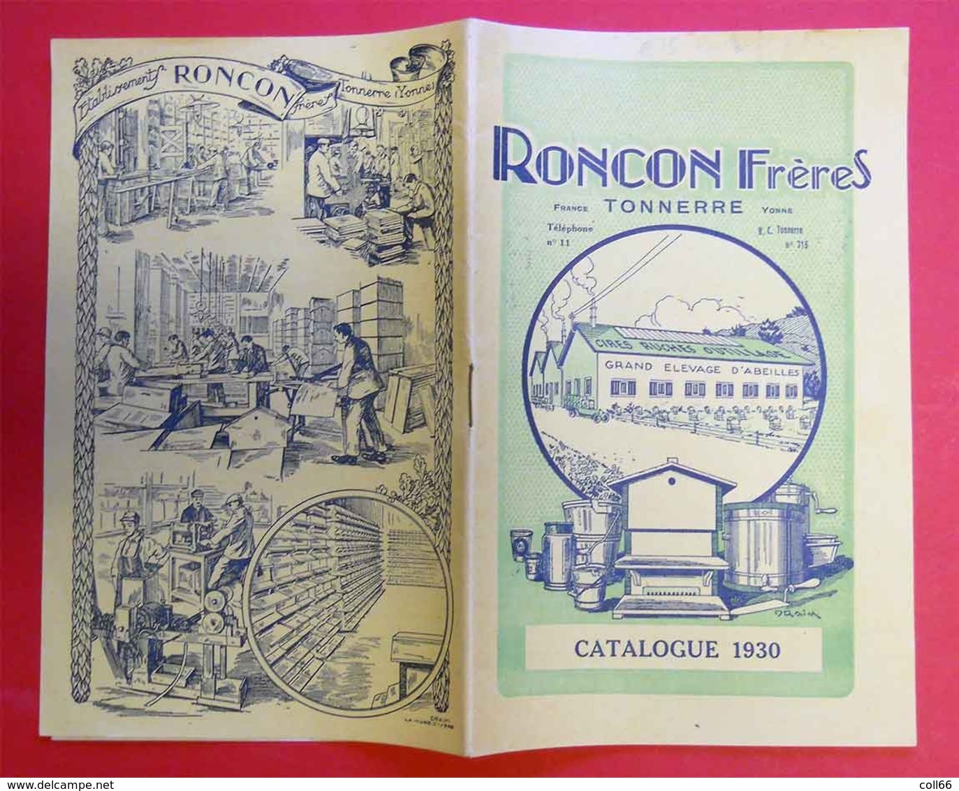 1930 Catalogue Roncon Frères Tonnerre Illustré Bee Honey Hive Catalog Bienenhonig Katalog Imp Garnier St Maixent - Publicités