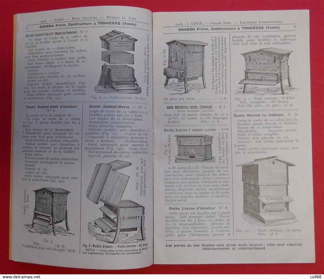 1930 Catalogue Roncon Frères Tonnerre Illustré Bee Honey Hive Catalog Bienenhonig Katalog Imp Garnier St Maixent - Publicités