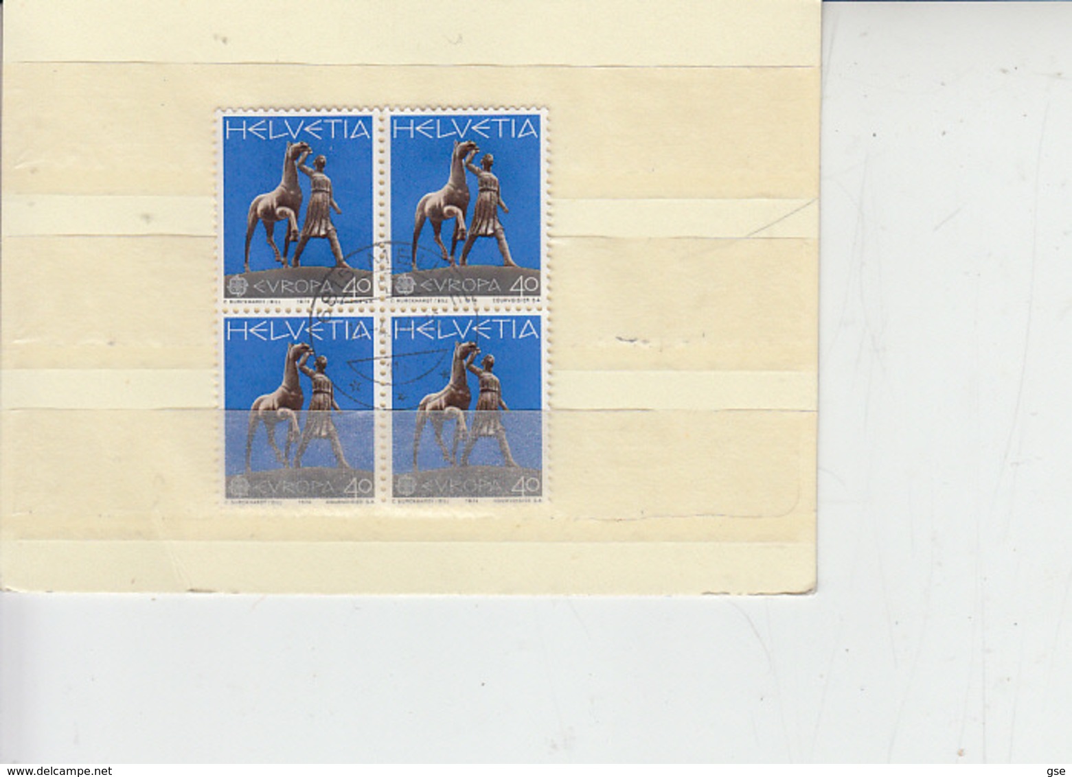 SVIZZERA 1974 - Unificato  955 (quartina) - Europa - Used Stamps