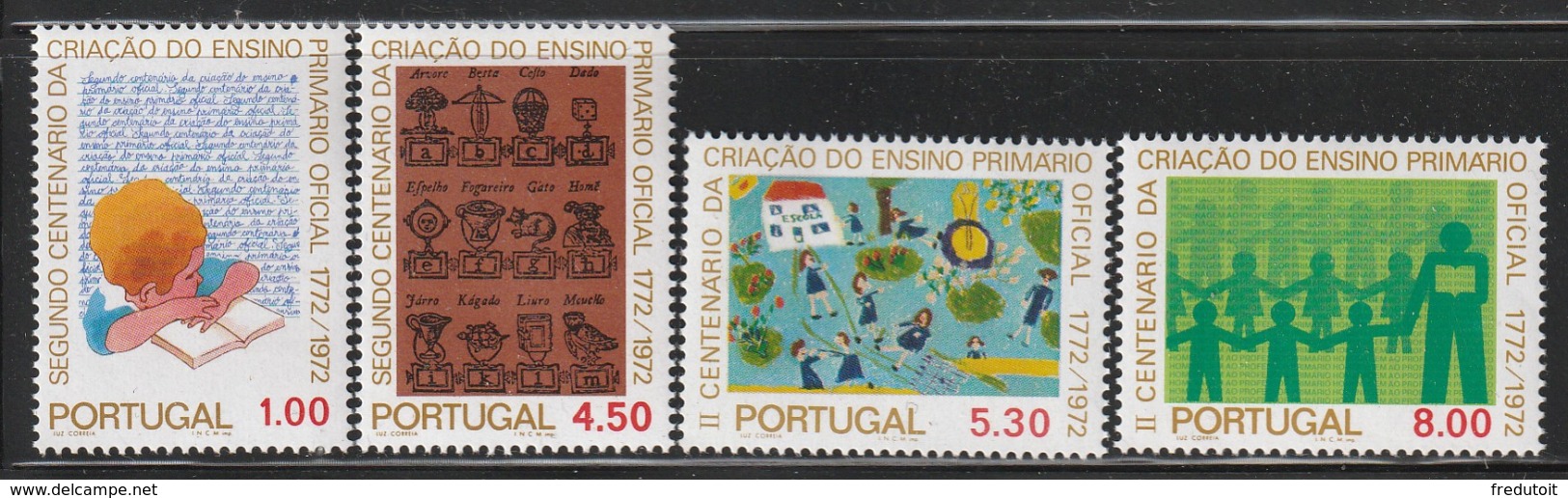 PORTUGAL - N°1196/9 ** (1973) Enseignement Primaire - Unused Stamps