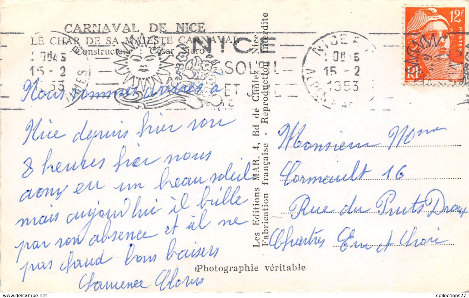 06-NICE-LE CHAR DE SA MAJESTE - Carnaval