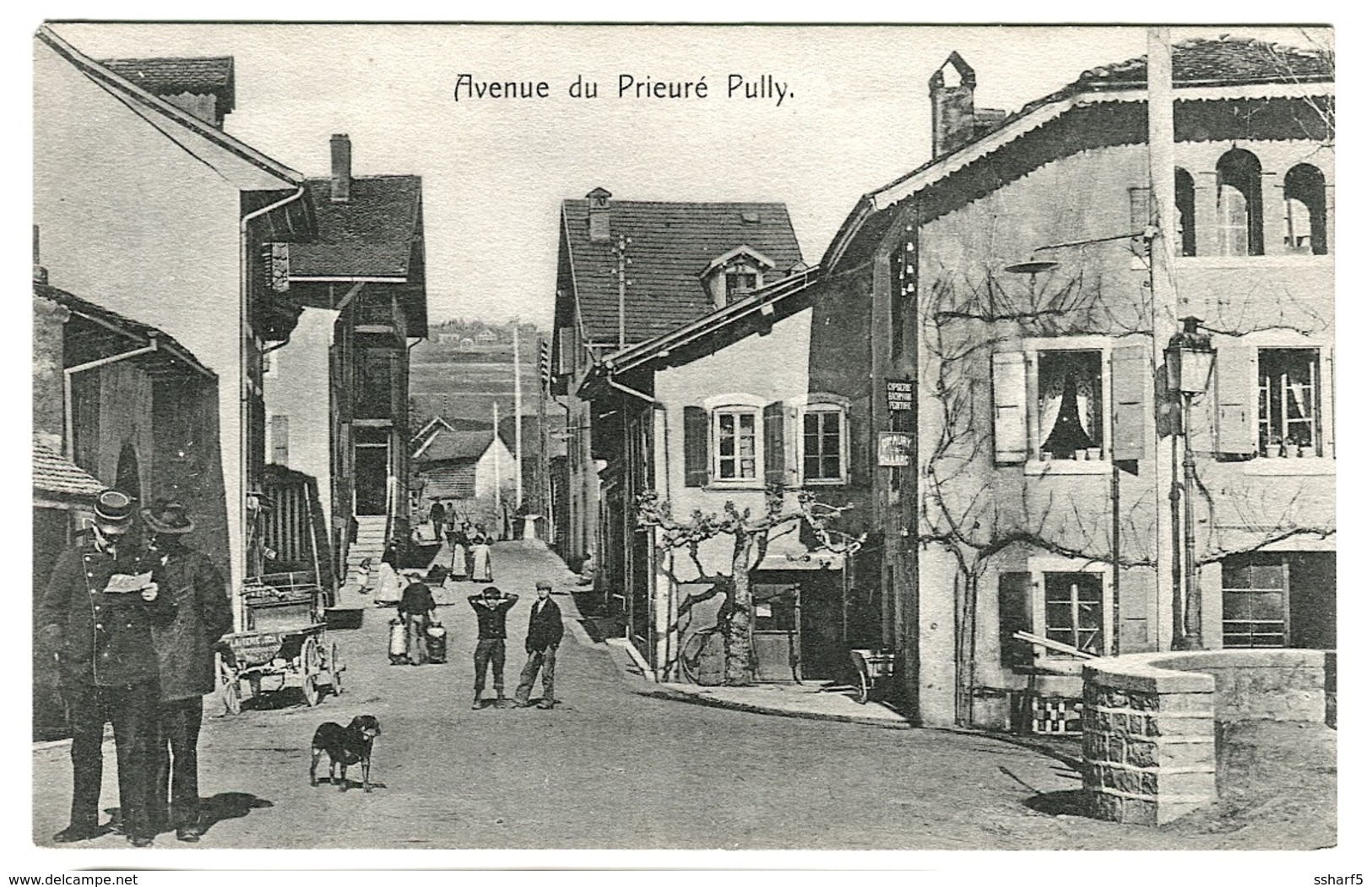 CPA VAUD - Avenue Du Prieuré - PULLY - Animée Avec Facteur Emne. 1908 - Pully