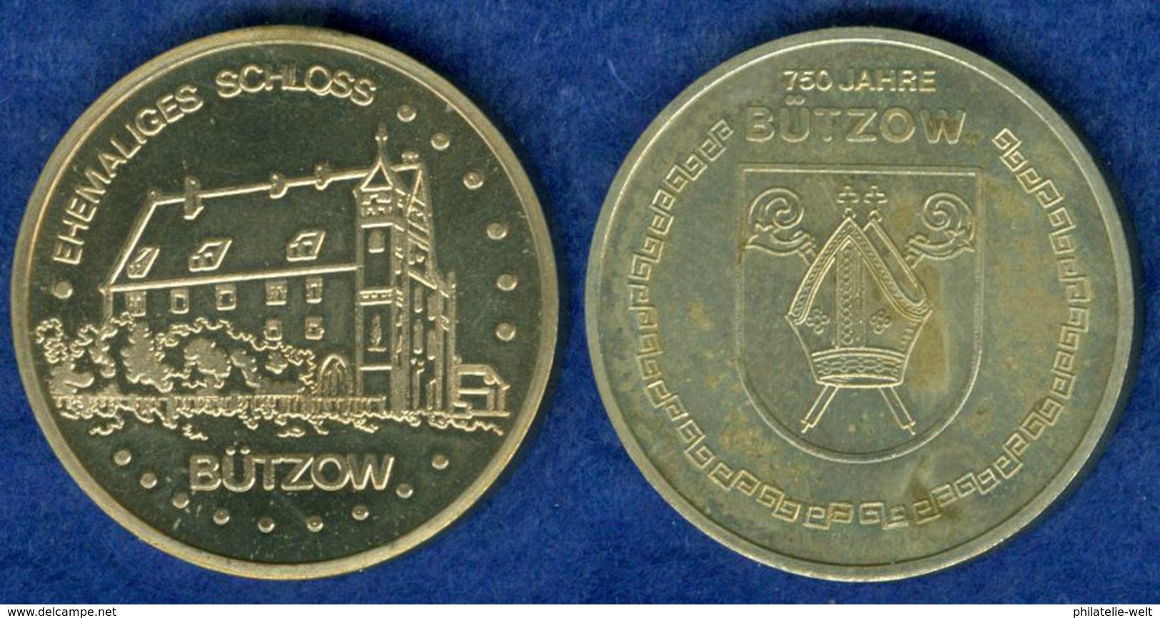 Medaille 750 Jahre Bützow Ehemaliges Schloss 35mm - Sonstige & Ohne Zuordnung