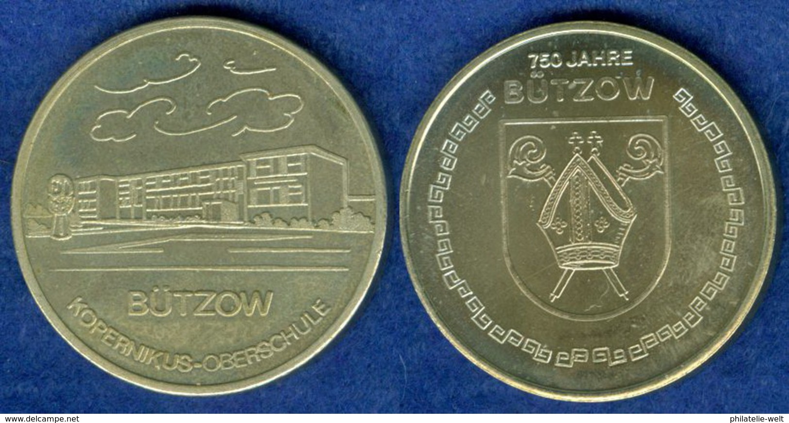 Medaille 750 Jahre Bützow Kopernikus-Oberschule 35mm - Otros & Sin Clasificación