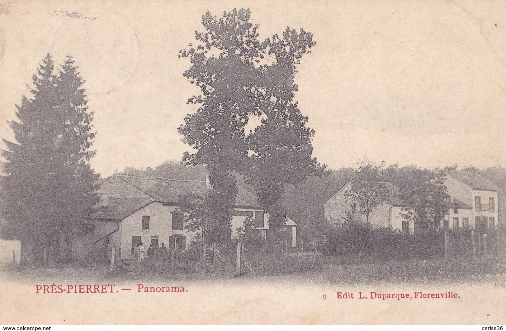 Près-Pierret Panorama Circulée En 1908 - Vresse-sur-Semois