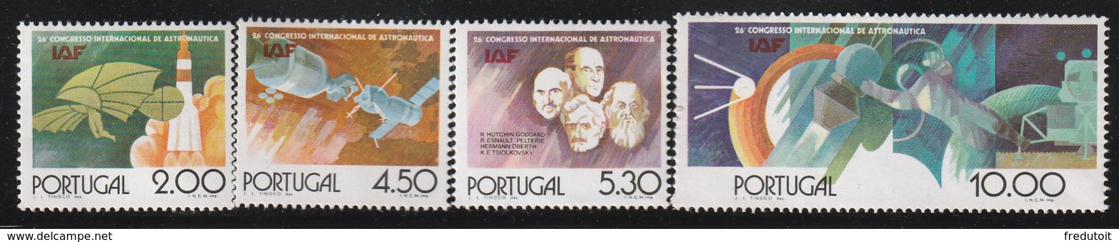 PORTUGAL - N°1271/4 ** (1975) I.F.A - ESPACE - Ungebraucht