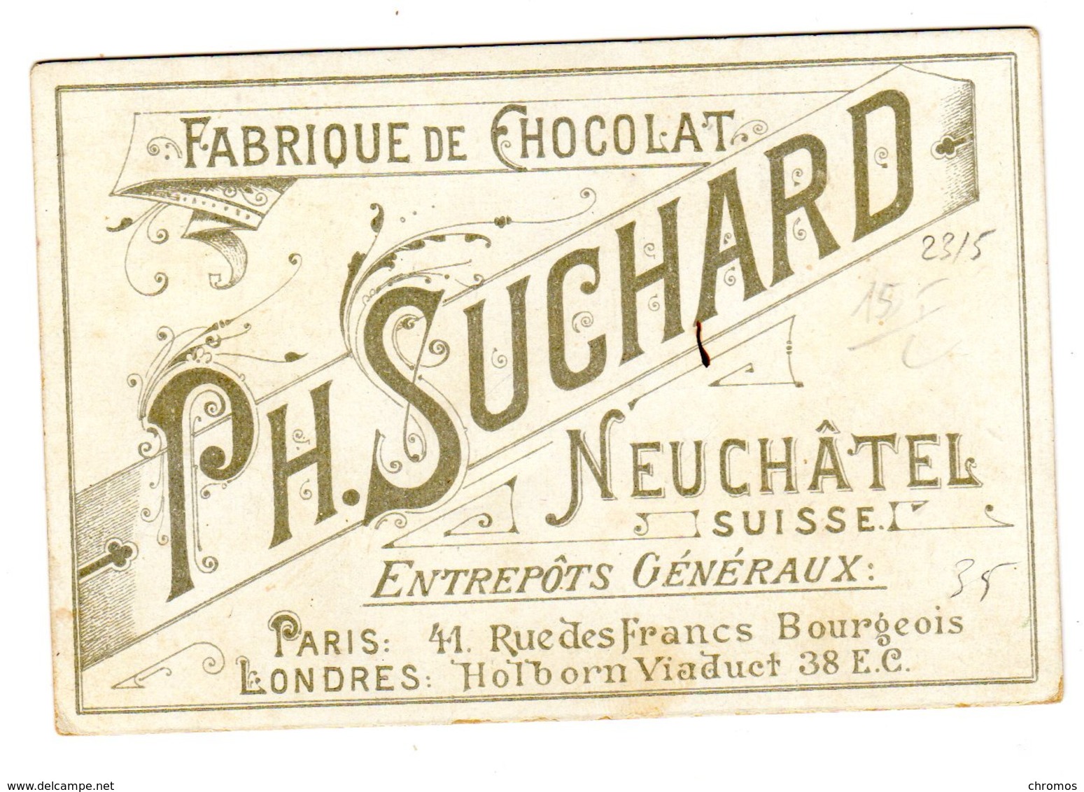 Chromo Chocolat Suchard, 23 / E - Suchard