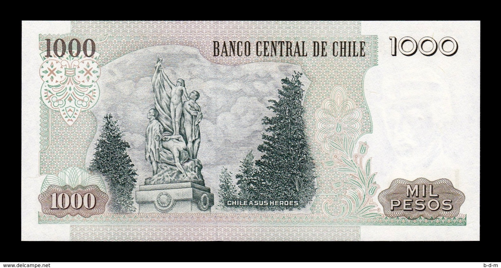 Chile 1000 Pesos 2009 Pick154g First Serial AA SC UNC - Chile