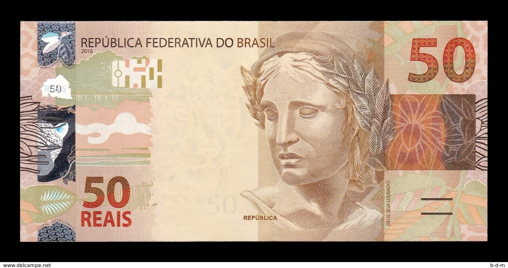 Brasil Brazil 50 Reais 2010 (2011) Pick 256b SC UNC - Brazilië