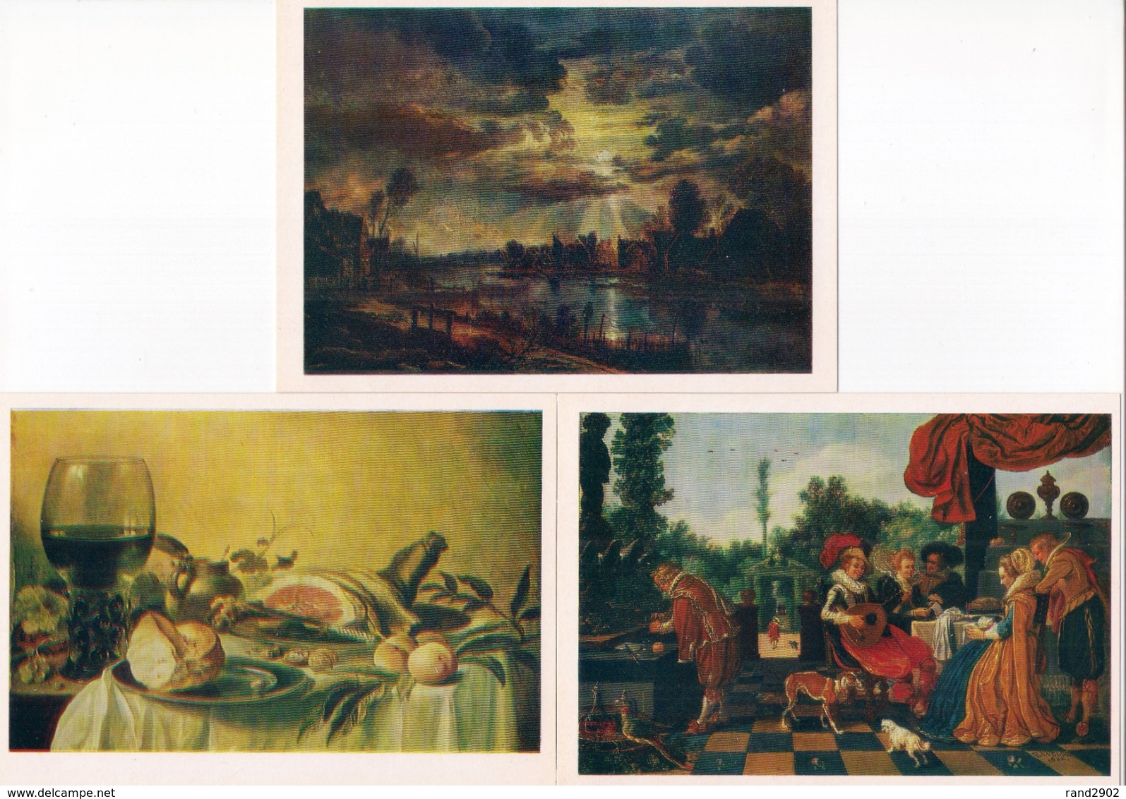 Masterpieces Of Dutch Painting The Hermitage Postcards Set 16 Pcs + Folder USSR 1981 - 5 - 99 Postales