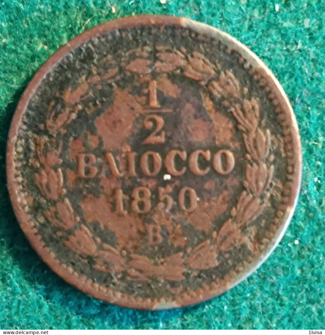 1/2 Baiocco 1850 - Vaticano