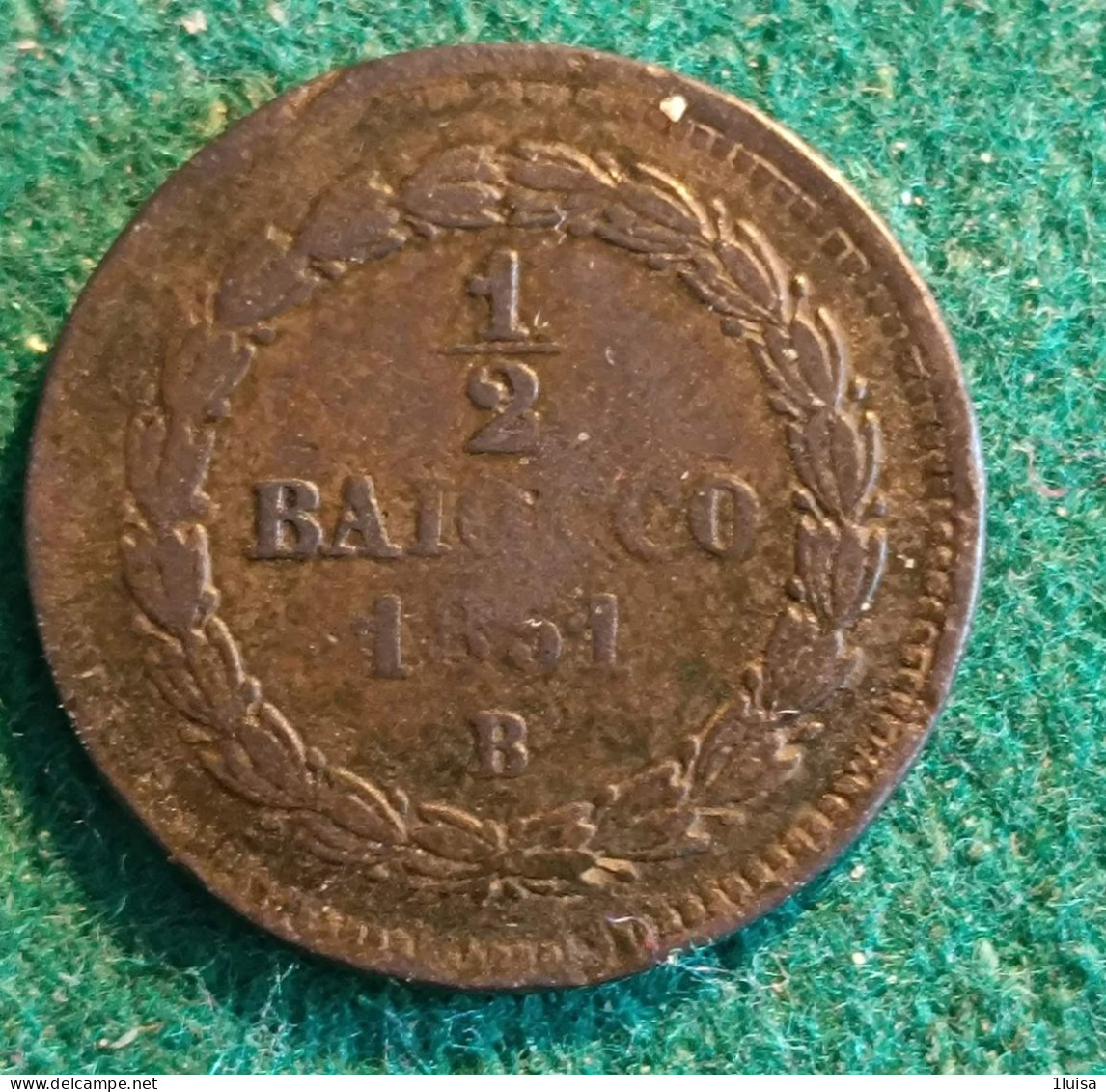 1/2 Baiocco 1851 - Vatican