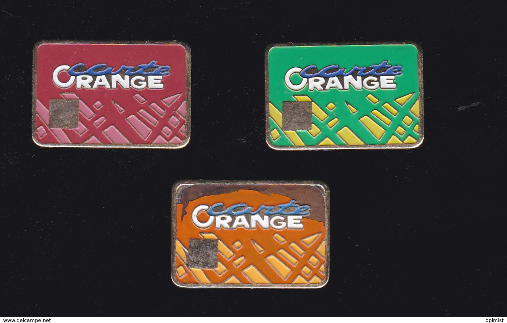 59899-lot De 3  Pin's..carte Orange.France Telecom..., - France Telecom