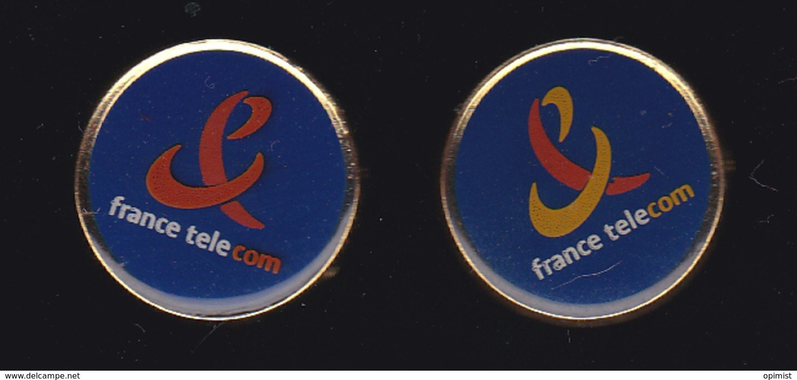 59902-lot De 2  Pin's.. Orange.France Telecom..dorés à L'or Fin 18 Carrats.., - France Telecom