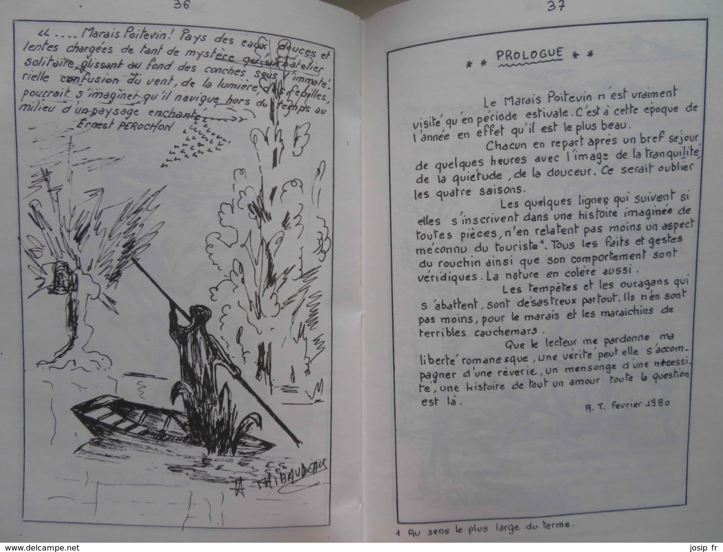 MARAIS POITEVIN Ou VENISE VERTE: Livre LE GRAND SILENCE DES HUTTIERS Par ANDRÉ THIBAUDEAU 1978 - Poitou-Charentes