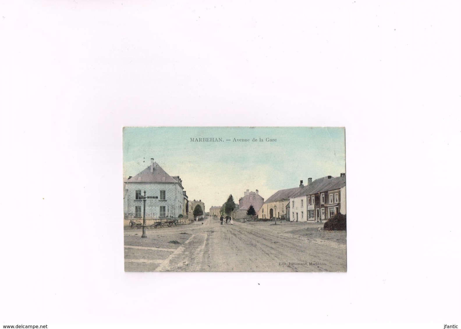 Marbehan L'avenue De La Gare, Edit Lallemand Marbehan,ancienne Carte Postale,1908. - Habay