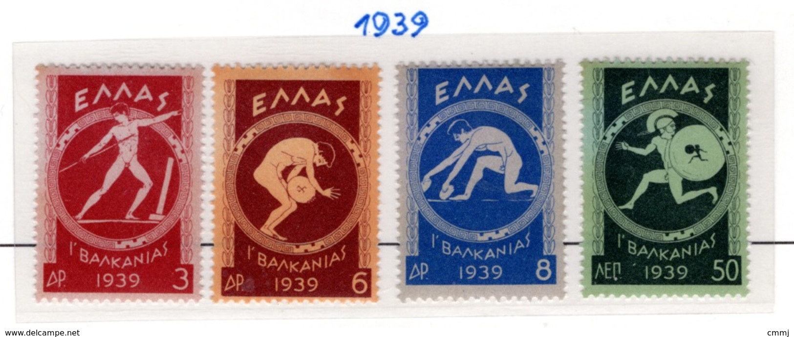 SPORT - OLYMPIC GAMES - 1939 -  GRECIA - Mi. Nr.  421/424 - LH - (6532-39) - Nuovi