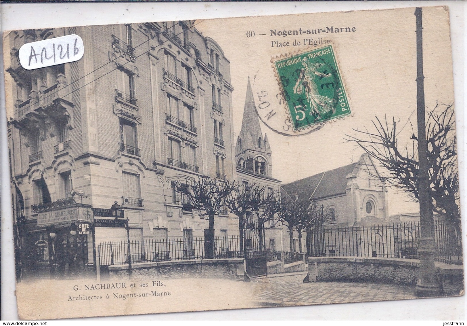 NOGENT-SUR-MARNE- MAISON D ARCHITECTES G. NACHBAUR ET SES FILS- ET CAFE OU ON Y BOIT DE LA BIERE LA CHAMPENOISE - Nogent Sur Marne