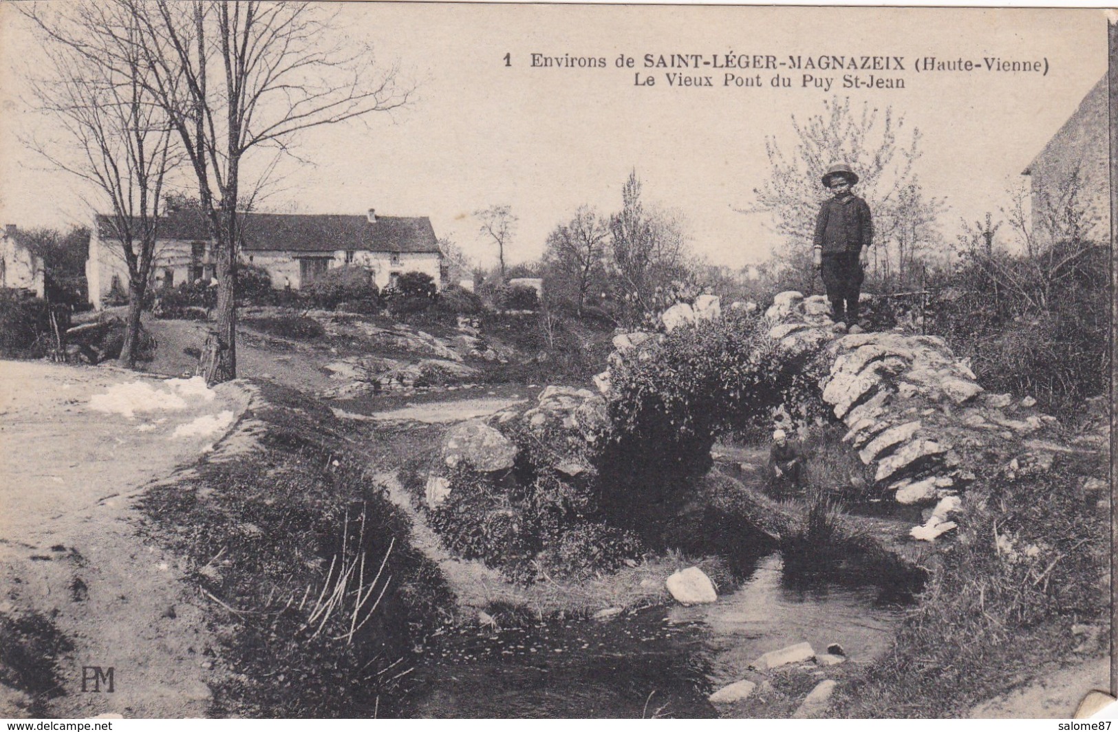 Cpa 1 ENVIRONS DE SAINT LEGER MAGNAZEIX LE VIEUX PONT DU PUY SAINT JEAN Carte Vierge - Altri & Non Classificati