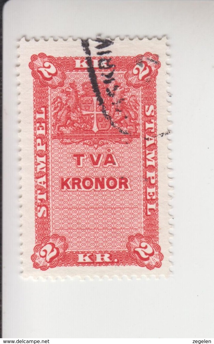 Zweden Fiskale Zegel Cat. Barefoot Fondstempel(Bill Of Exchange) 43 - Revenue Stamps