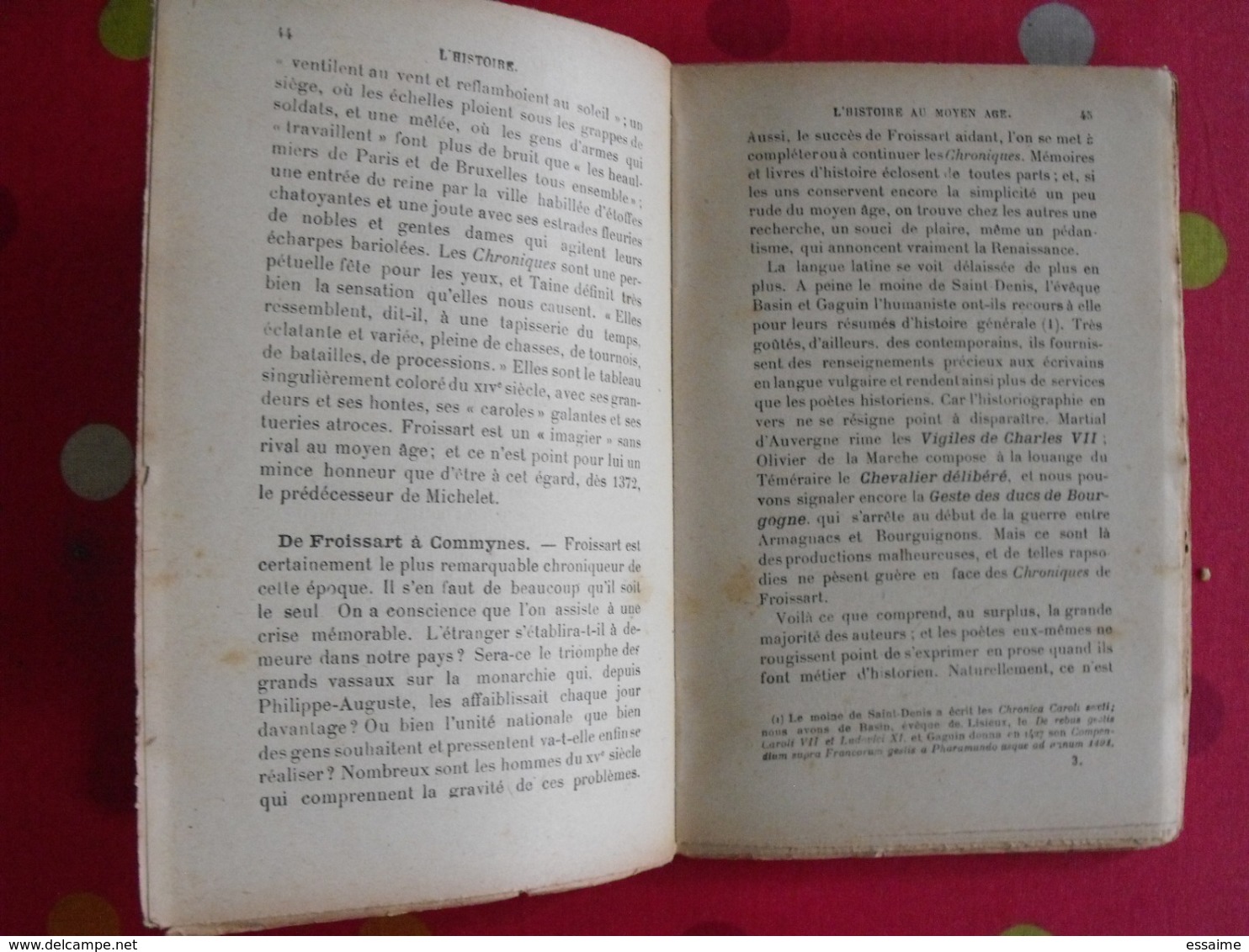 L'histoire. Les Genres Littéraires. Léon Levrault. 1923. Paul Mellotée - 12-18 Ans