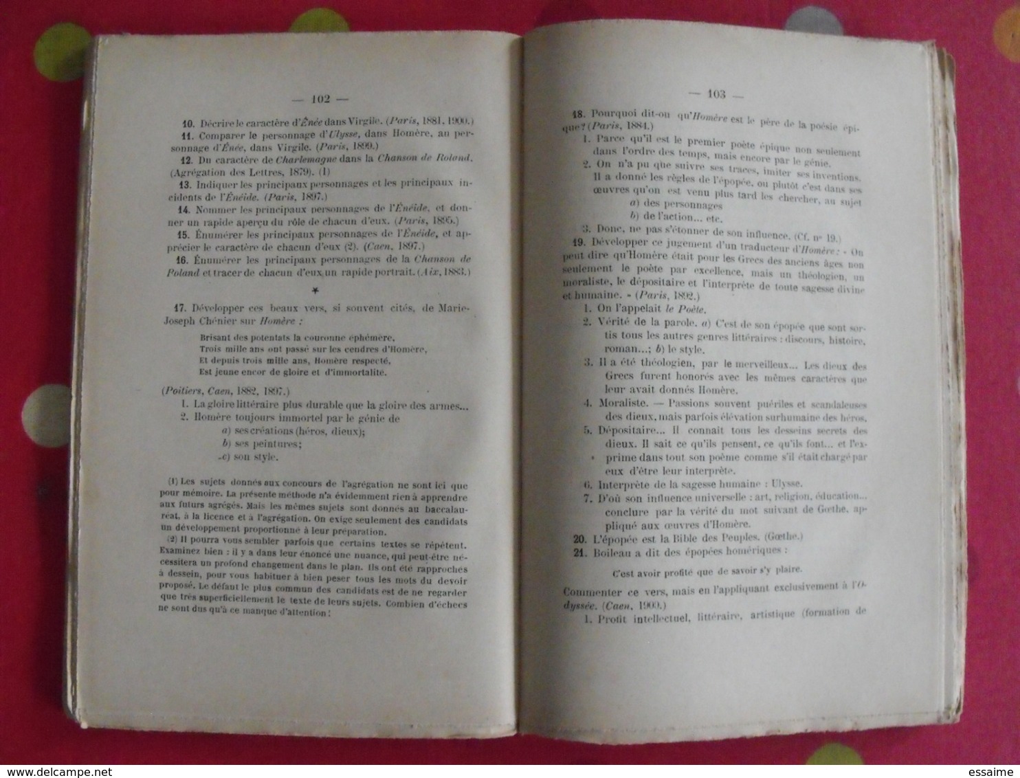 L'art Du Plan Et De L'examen Oral; Jean Du Bac. 1902 Surénaud - 12-18 Ans